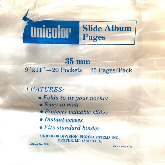 Slide Protection Pages. 9x11 with 20 pockets. 14 new pages. 35mm film - Picture 2 of 6